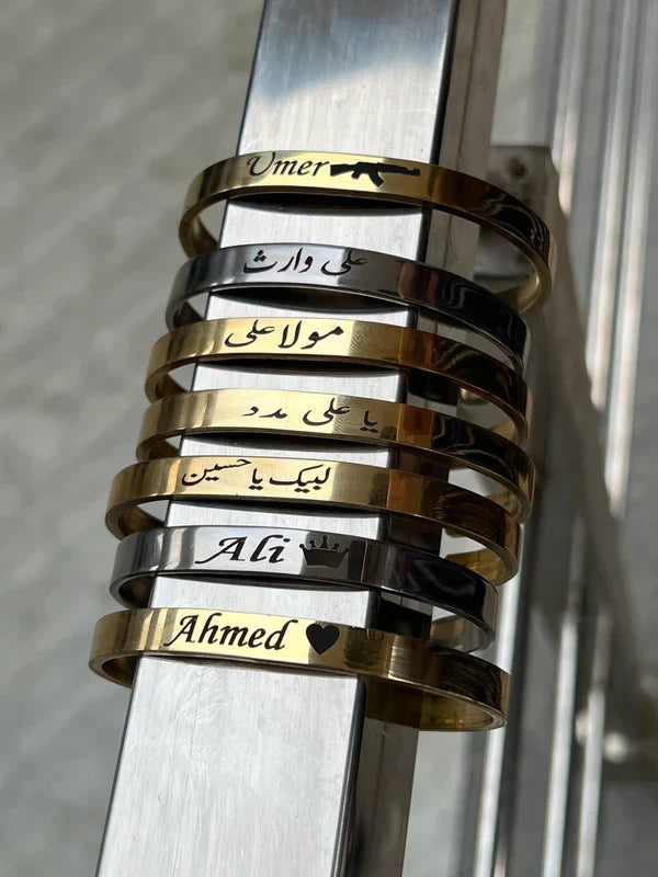 Customize Karha ,Bracelets , Bangle for Men & Women Customized Engraved Save 29%